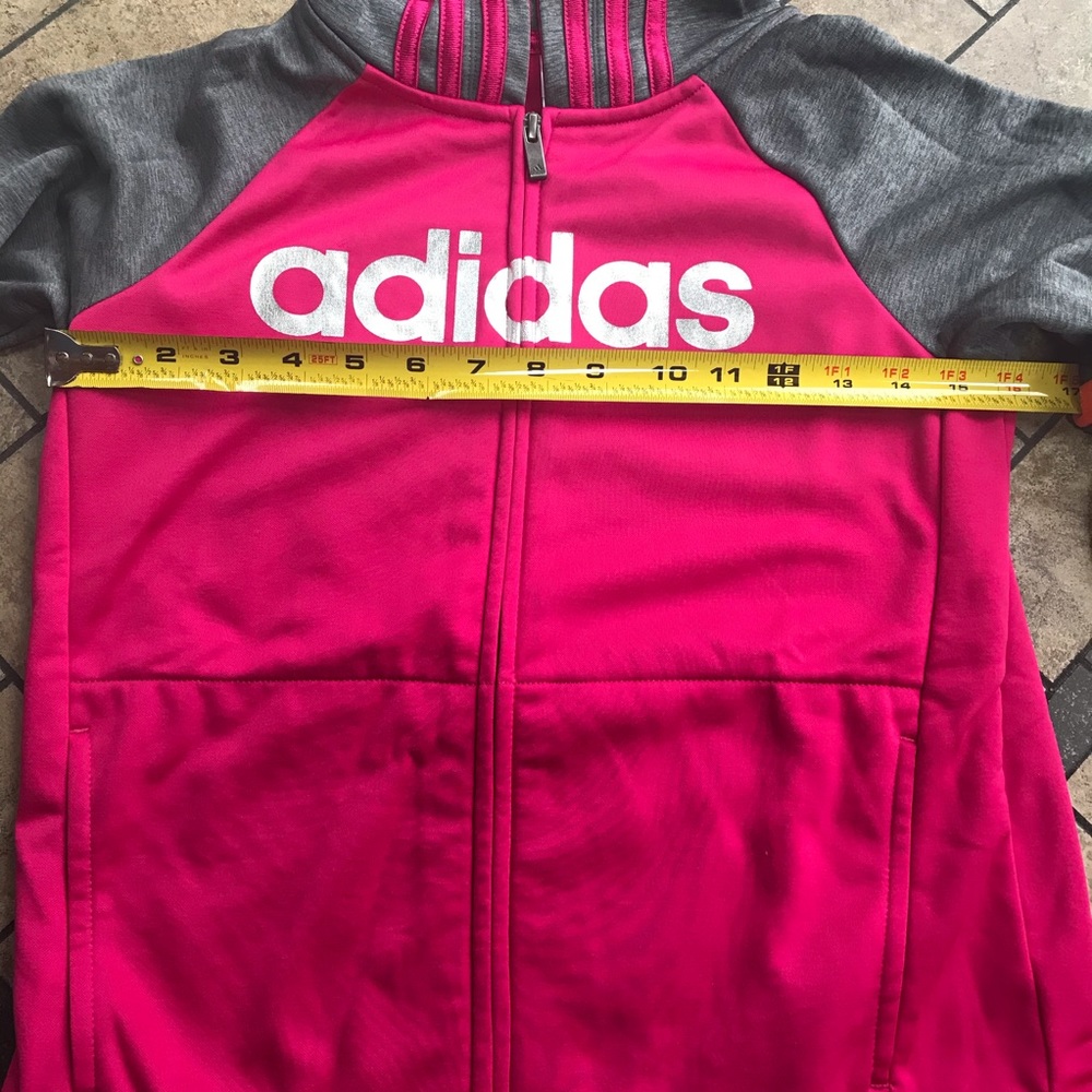 Hot Pink Adidas Zip Up Jacket - Picture 7 of 10